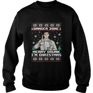 Archer Danger Zone Merry Drunk Im Christmas Funny Party Gift Sweatshirt